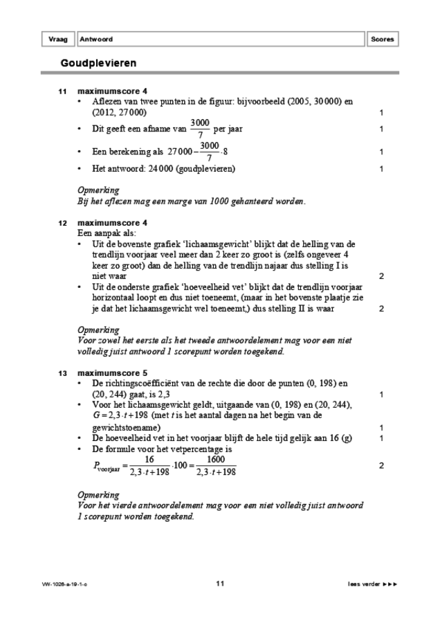 Correctievoorschrift examen VWO wiskunde C 2019, tijdvak 1. Pagina 11