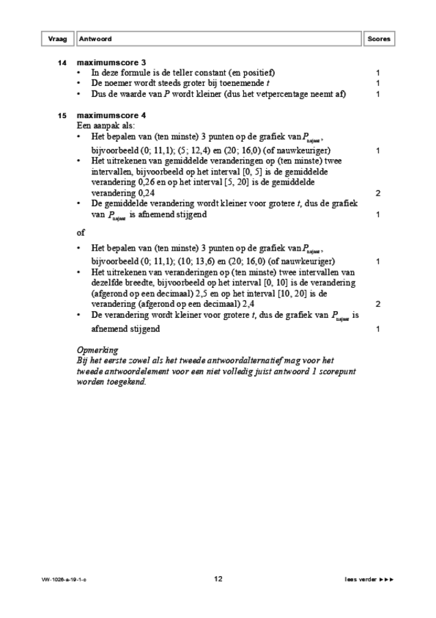 Correctievoorschrift examen VWO wiskunde C 2019, tijdvak 1. Pagina 12