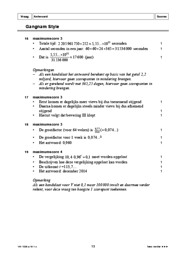 Correctievoorschrift examen VWO wiskunde C 2019, tijdvak 1. Pagina 13