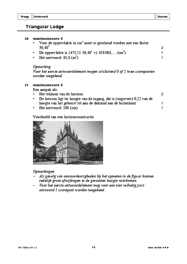 Correctievoorschrift examen VWO wiskunde C 2019, tijdvak 1. Pagina 14