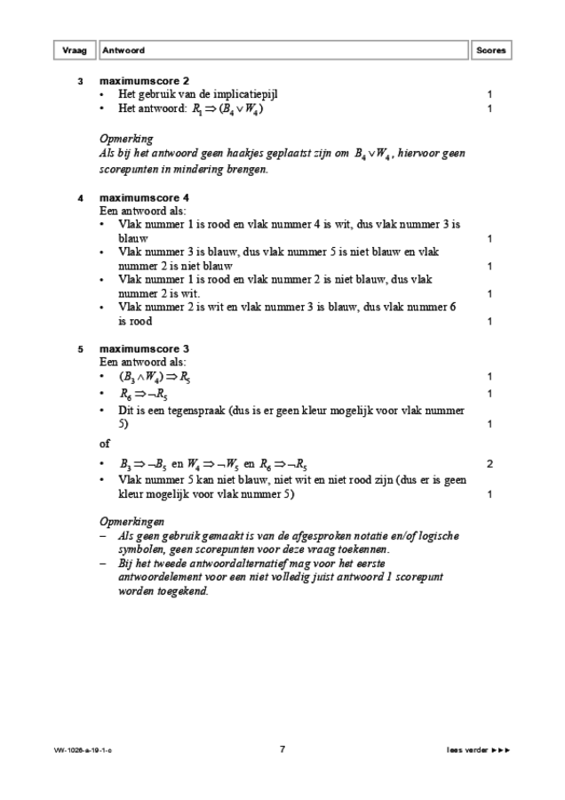 Correctievoorschrift examen VWO wiskunde C 2019, tijdvak 1. Pagina 7