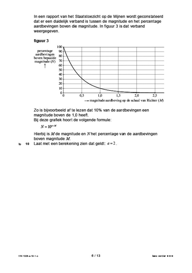 Opgaven examen VWO wiskunde C 2019, tijdvak 1. Pagina 6