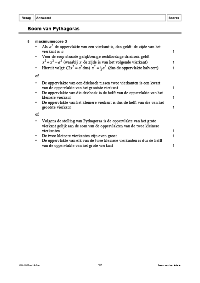 Correctievoorschrift examen VWO wiskunde B 2019, tijdvak 2. Pagina 12