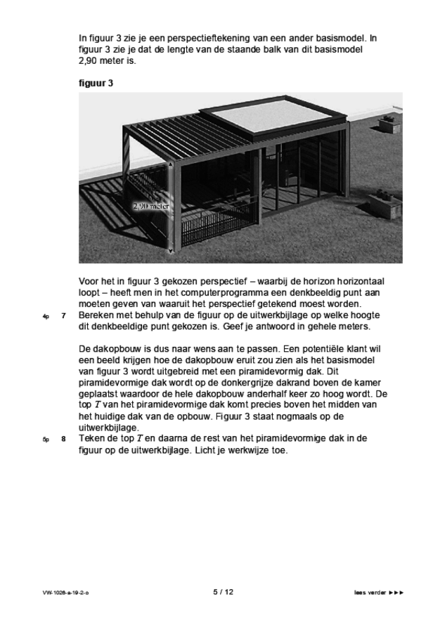 Opgaven examen VWO wiskunde B 2019, tijdvak 2. Pagina 5