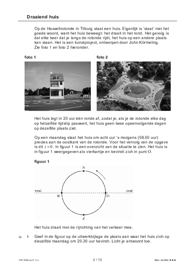 Opgaven examen VWO wiskunde C 2021, tijdvak 1. Pagina 2
