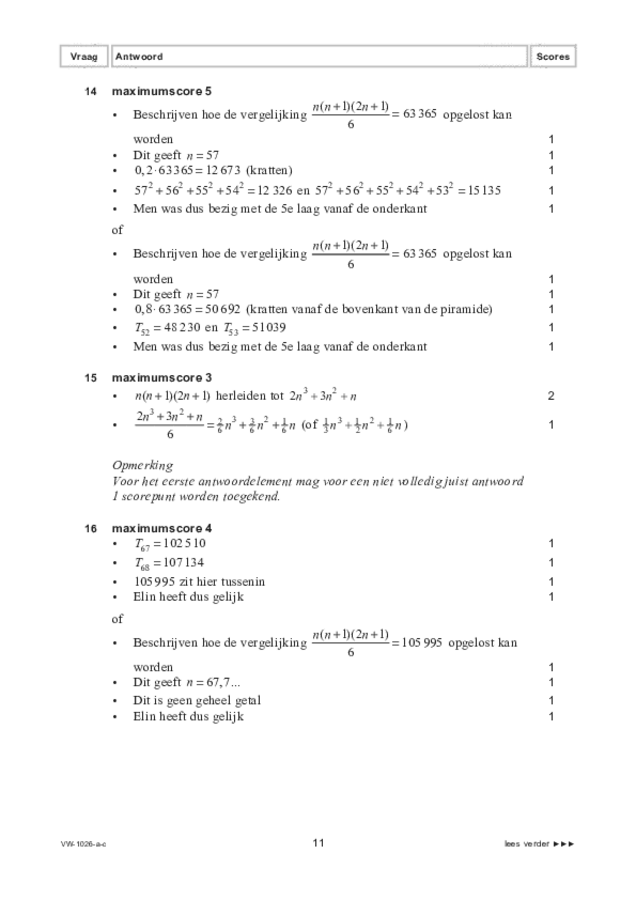 Correctievoorschrift examen VWO wiskunde C 2022, tijdvak 1. Pagina 11