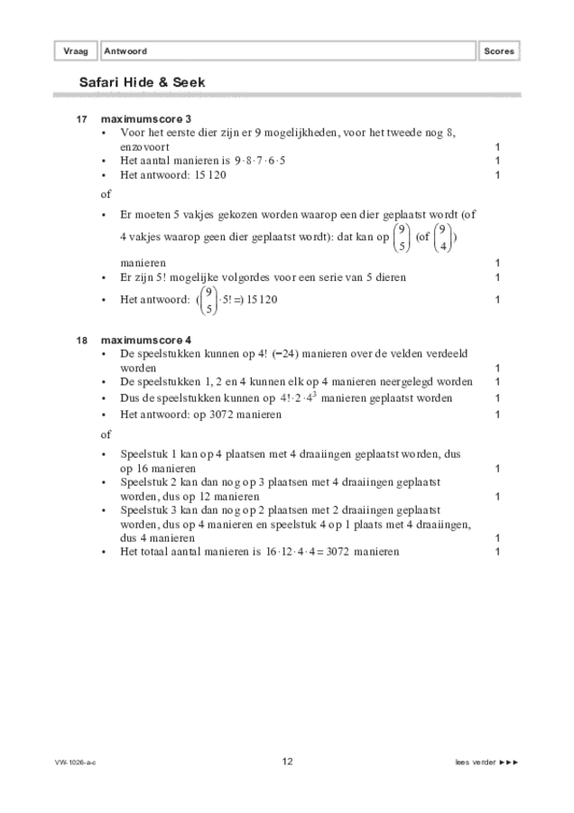 Correctievoorschrift examen VWO wiskunde C 2022, tijdvak 1. Pagina 12