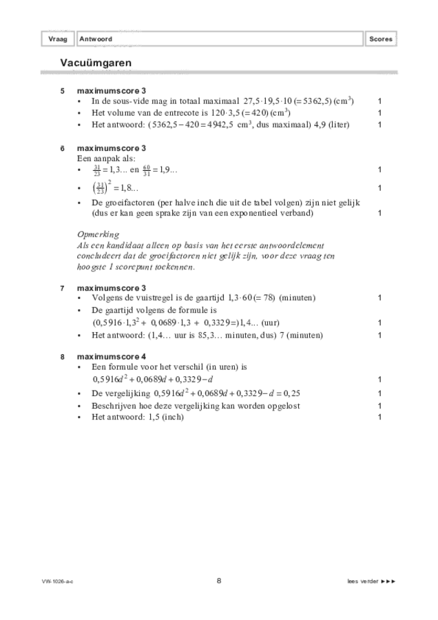Correctievoorschrift examen VWO wiskunde C 2022, tijdvak 1. Pagina 8