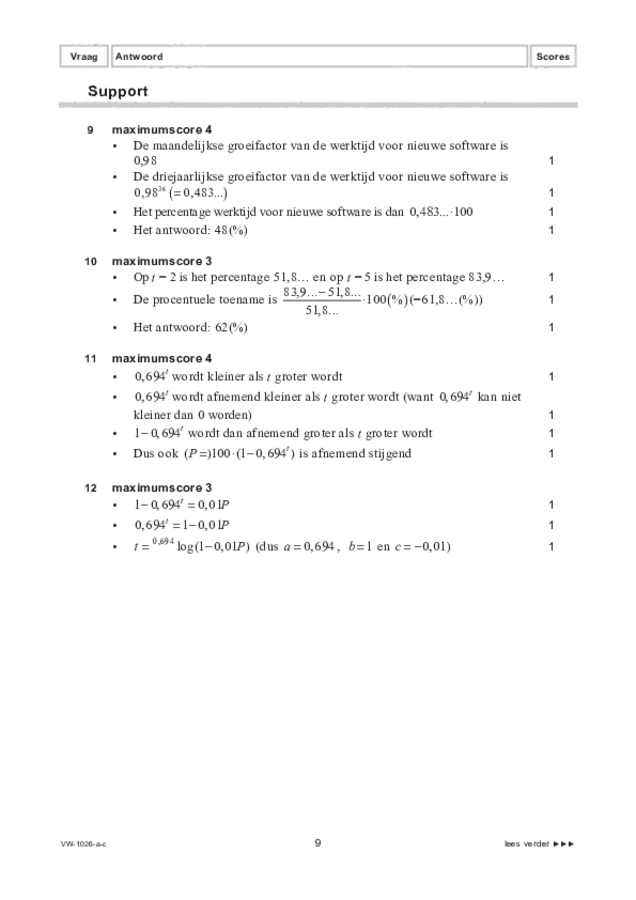 Correctievoorschrift examen VWO wiskunde C 2022, tijdvak 1. Pagina 9