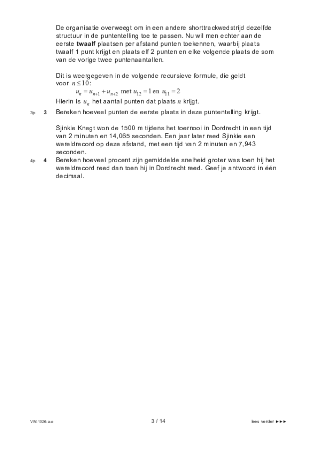 Opgaven examen VWO wiskunde C 2022, tijdvak 1. Pagina 3