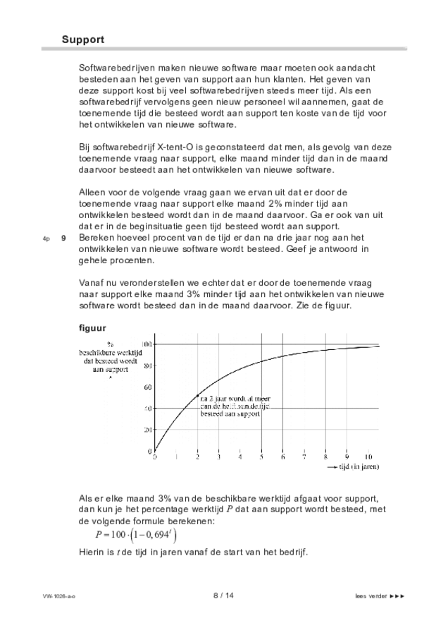 Opgaven examen VWO wiskunde C 2022, tijdvak 1. Pagina 8