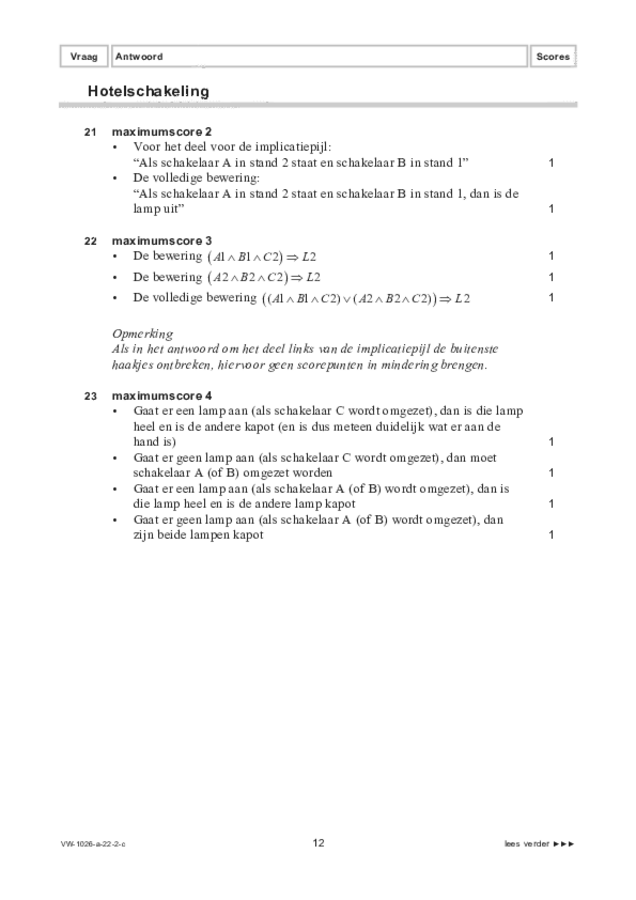 Correctievoorschrift examen VWO wiskunde C 2022, tijdvak 2. Pagina 12