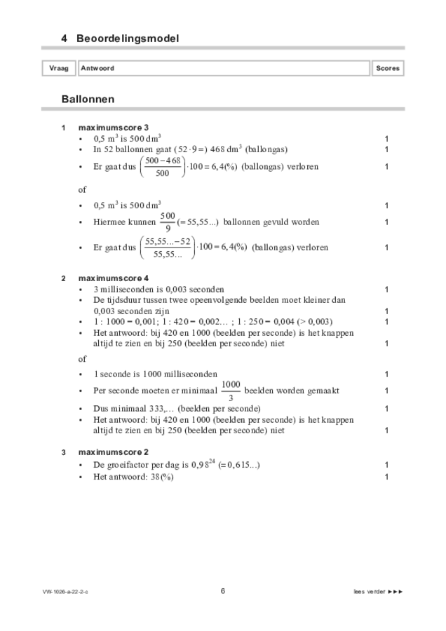 Correctievoorschrift examen VWO wiskunde C 2022, tijdvak 2. Pagina 6