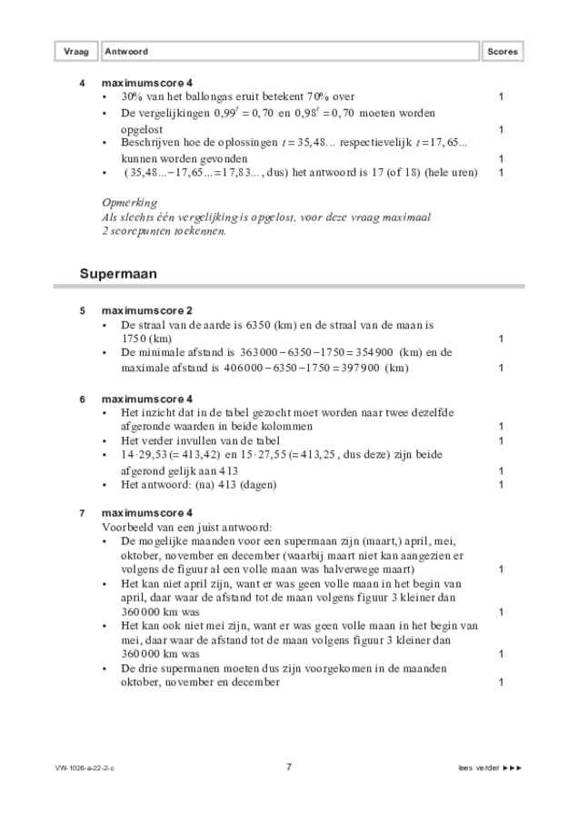 Correctievoorschrift examen VWO wiskunde C 2022, tijdvak 2. Pagina 7