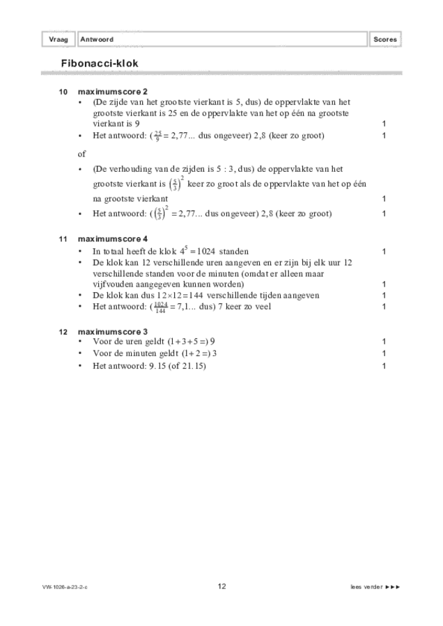 Correctievoorschrift examen VWO wiskunde C 2023, tijdvak 2. Pagina 12