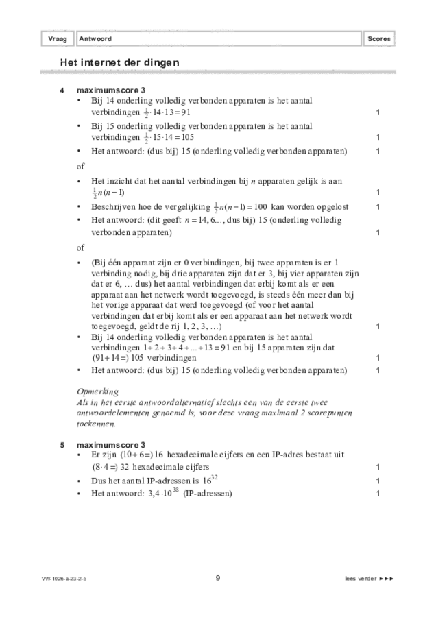 Correctievoorschrift examen VWO wiskunde C 2023, tijdvak 2. Pagina 9