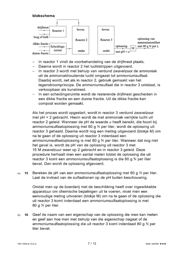 Opgaven examen VWO scheikunde 2013, tijdvak 2. Pagina 7
