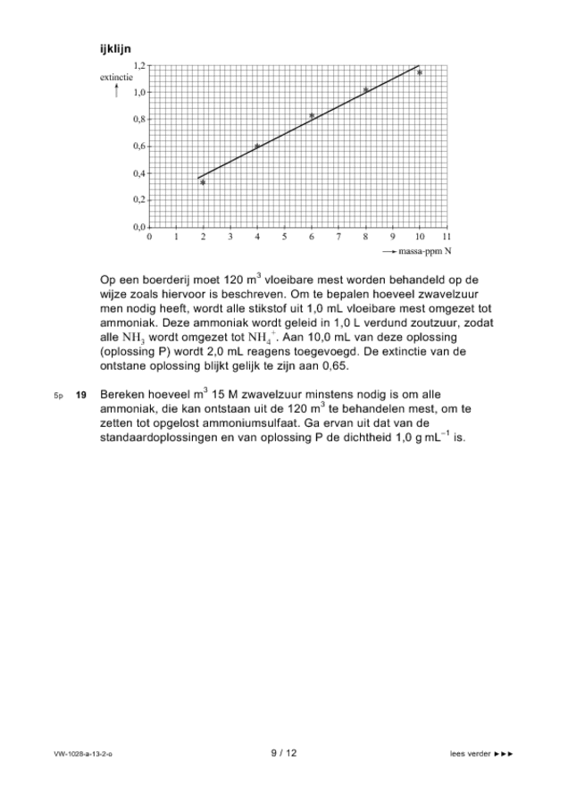 Opgaven examen VWO scheikunde 2013, tijdvak 2. Pagina 9