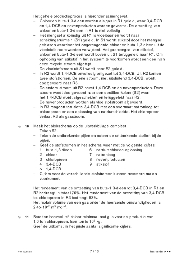 Opgaven examen VWO scheikunde 2021, tijdvak 1. Pagina 7