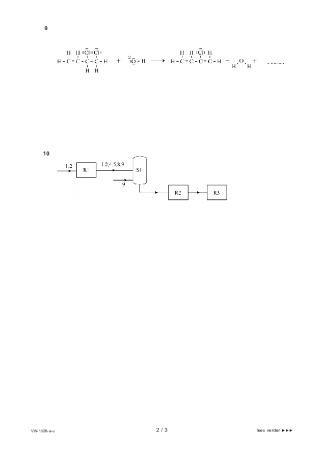 Uitwerkbijlage examen VWO scheikunde 2021, tijdvak 1. Pagina 2