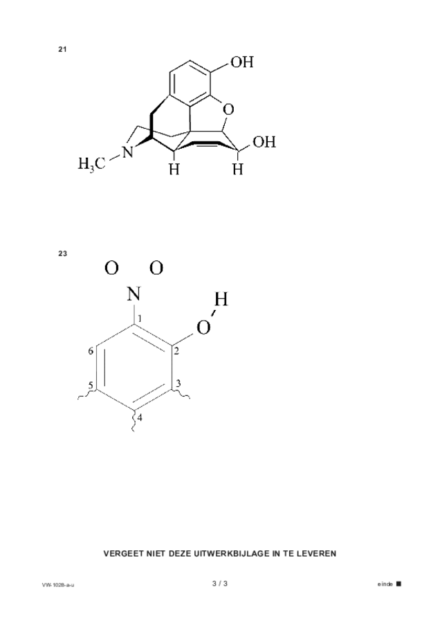 Uitwerkbijlage examen VWO scheikunde 2021, tijdvak 1. Pagina 3