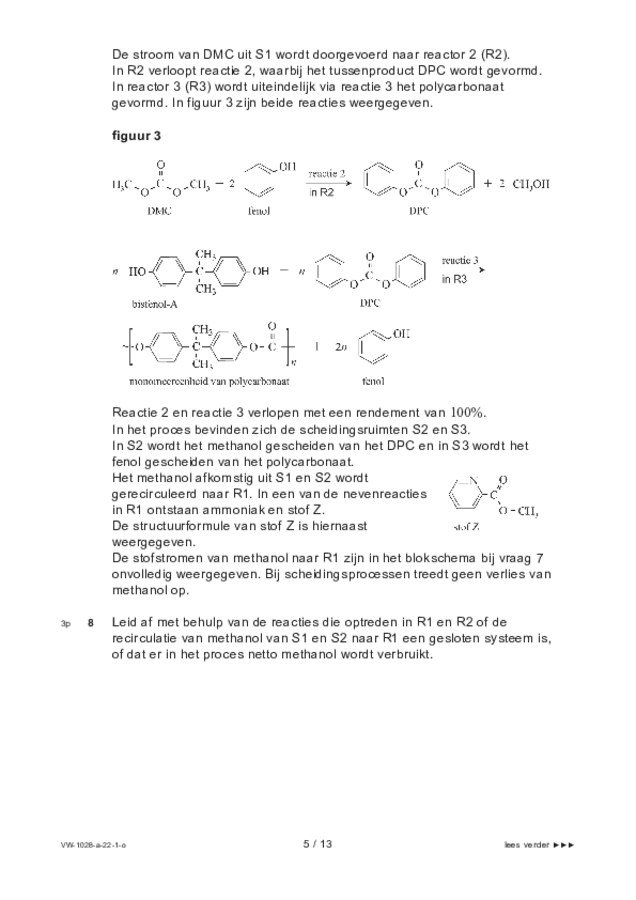Opgaven examen VWO scheikunde 2022, tijdvak 1. Pagina 5