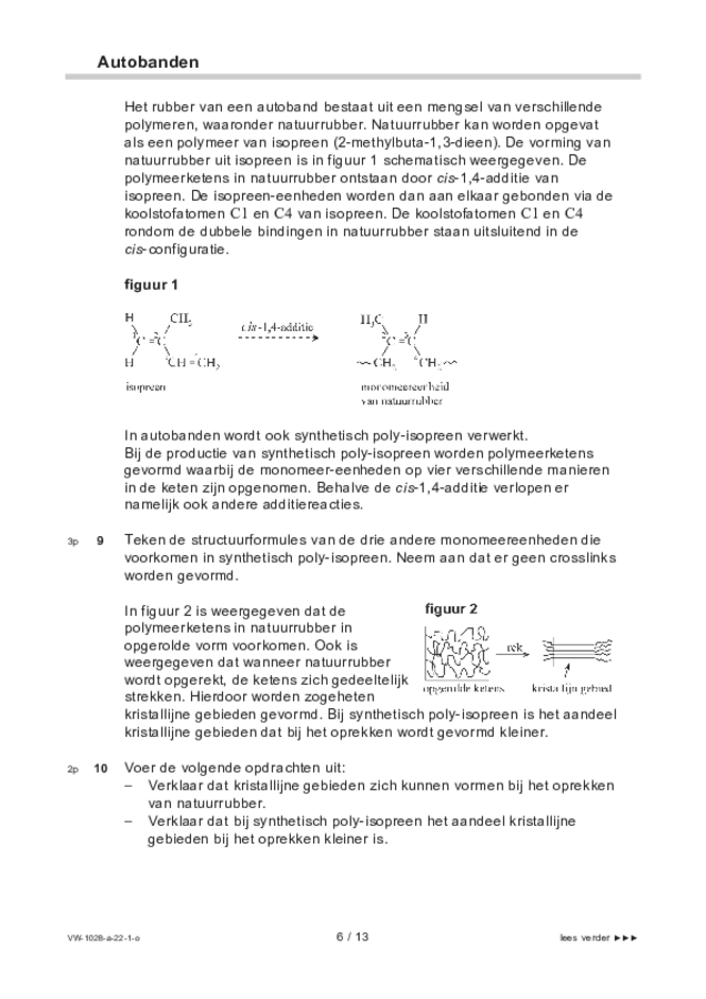 Opgaven examen VWO scheikunde 2022, tijdvak 1. Pagina 6
