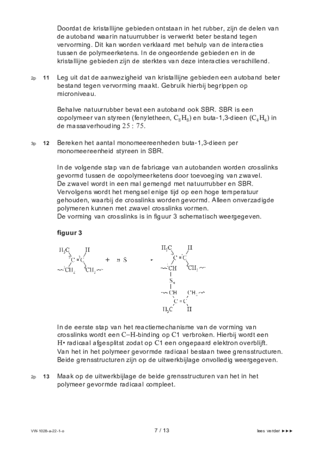 Opgaven examen VWO scheikunde 2022, tijdvak 1. Pagina 7