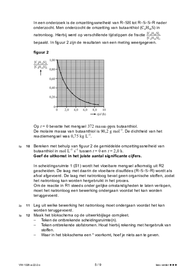 Opgaven examen VWO scheikunde 2022, tijdvak 2. Pagina 5