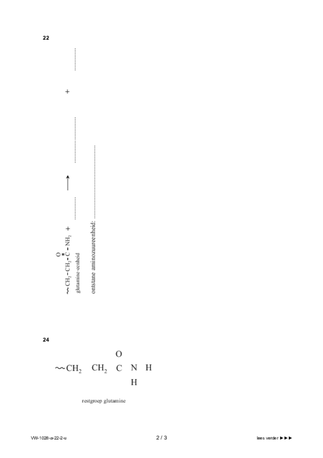 Uitwerkbijlage examen VWO scheikunde 2022, tijdvak 2. Pagina 2