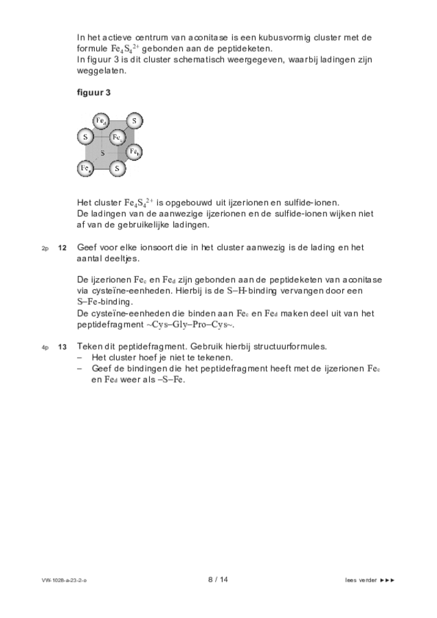 Opgaven examen VWO scheikunde 2023, tijdvak 2. Pagina 8
