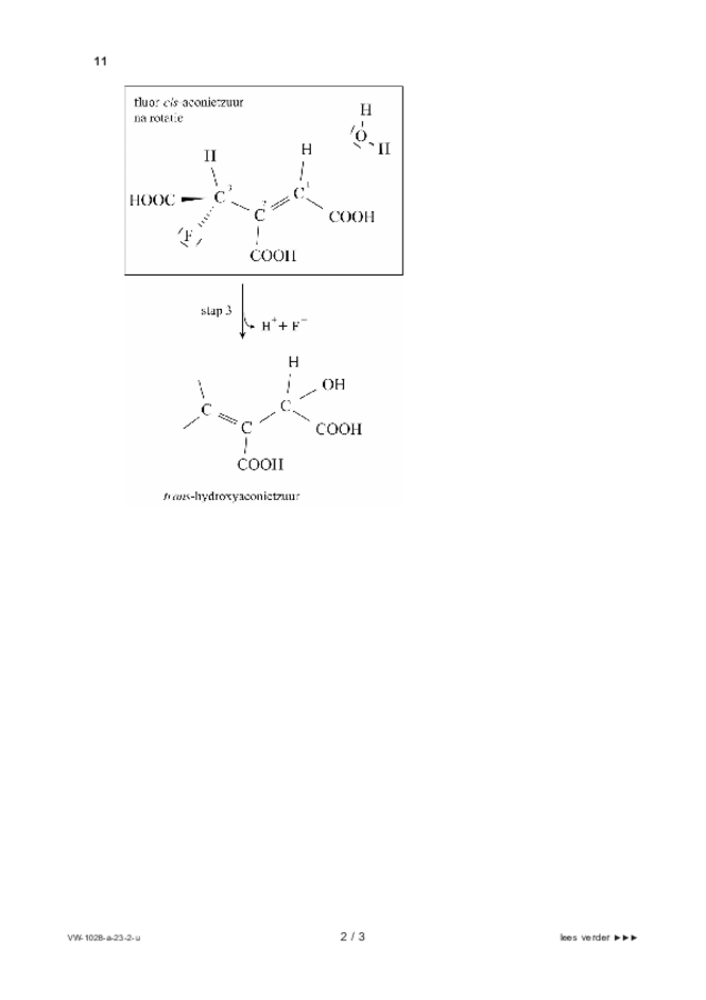 Uitwerkbijlage examen VWO scheikunde 2023, tijdvak 2. Pagina 2