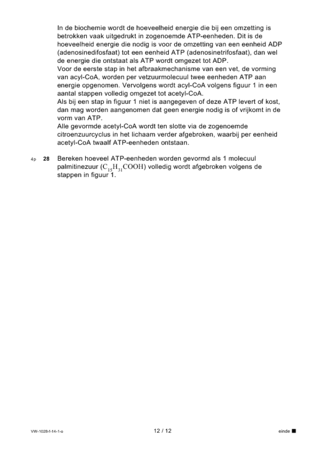 Opgaven examen VWO scheikunde 2014, tijdvak 1. Pagina 12