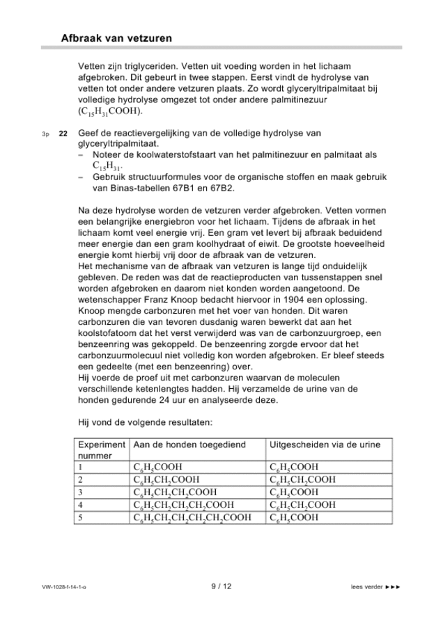 Opgaven examen VWO scheikunde 2014, tijdvak 1. Pagina 9