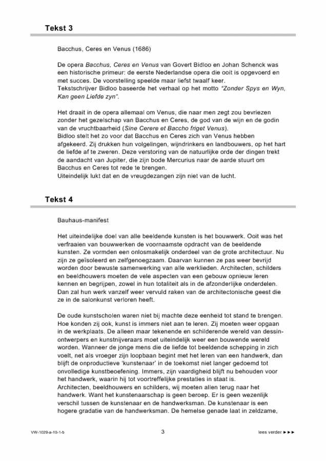 Bijlage examen VWO kunst (algemeen) 2010, tijdvak 1. Pagina 3