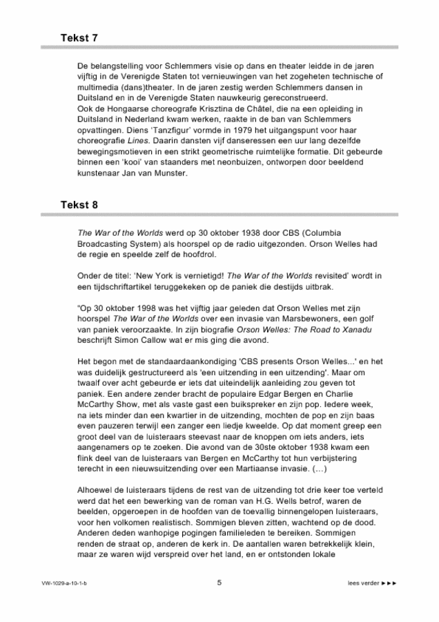 Bijlage examen VWO kunst (algemeen) 2010, tijdvak 1. Pagina 5