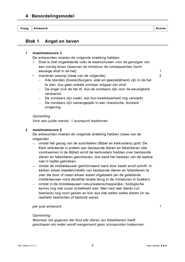 Correctievoorschrift examen VWO kunst (algemeen) 2014, tijdvak 1. Pagina 5