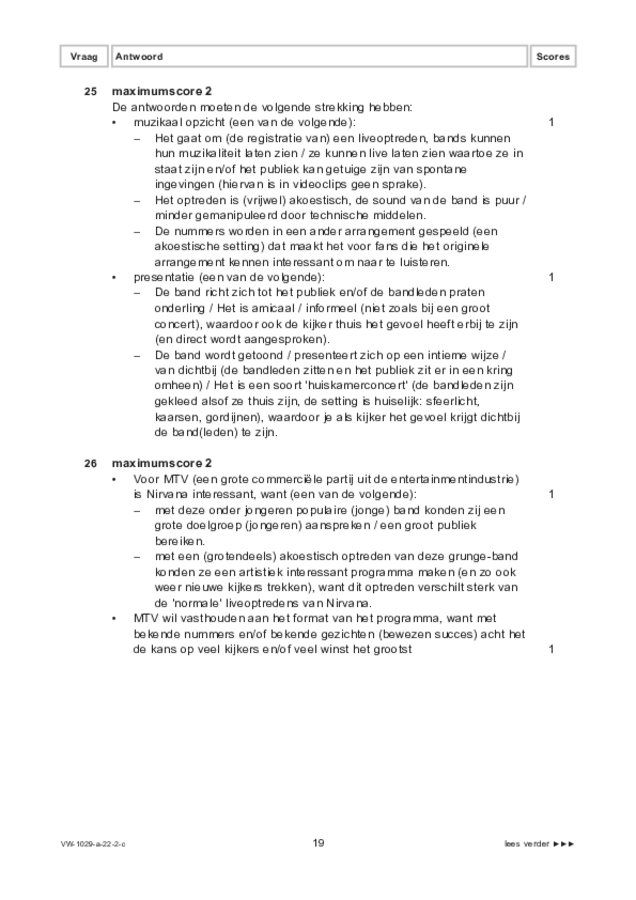 Correctievoorschrift examen VWO kunst (algemeen) 2022, tijdvak 2. Pagina 19