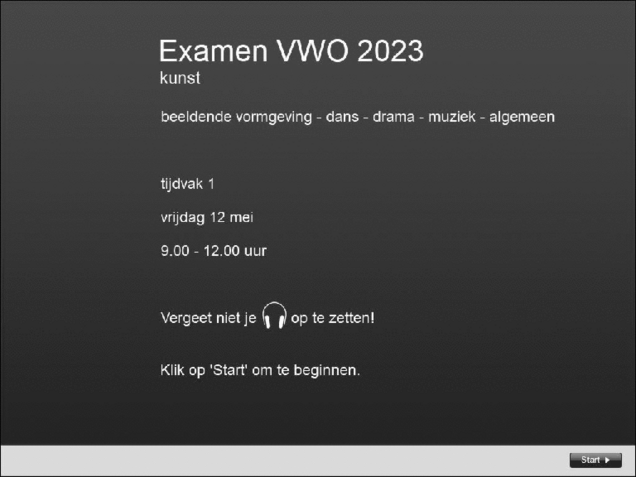 Opgaven examen VWO kunst (algemeen) 2023, tijdvak 1. Pagina 1