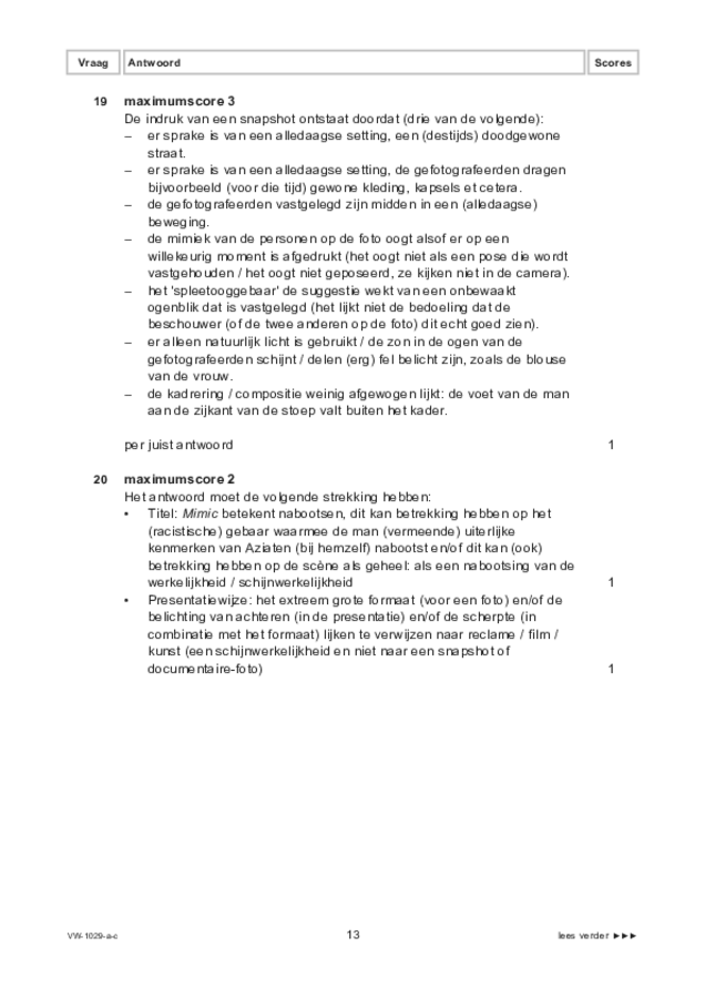 Correctievoorschrift examen VWO kunst (algemeen) 2023, tijdvak 2. Pagina 13