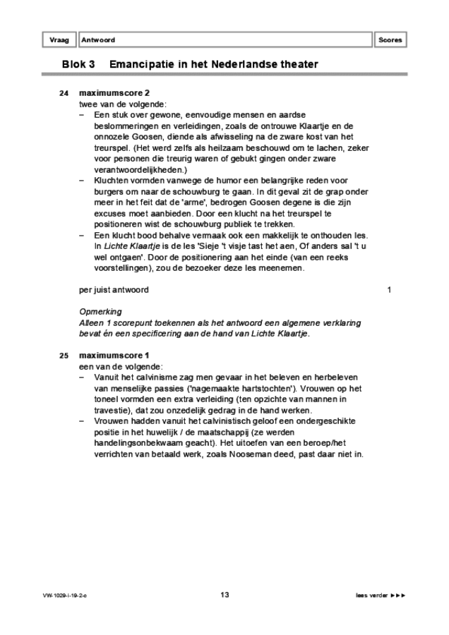 Correctievoorschrift examen VWO kunst (algemeen) 2019, tijdvak 2. Pagina 13