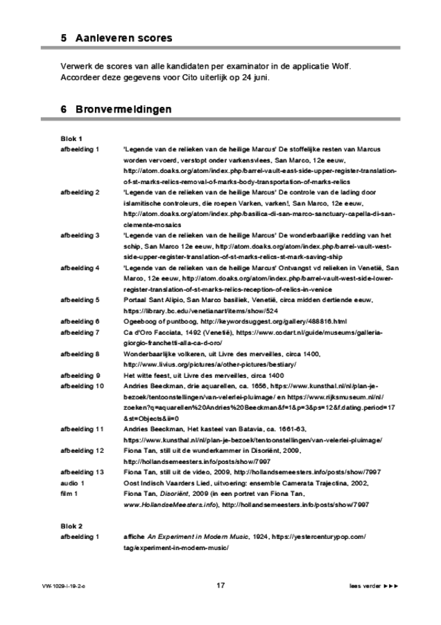 Correctievoorschrift examen VWO kunst (algemeen) 2019, tijdvak 2. Pagina 17