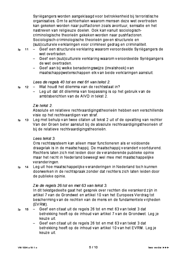 Opgaven examen VWO maatschappijwetenschappen 2018, tijdvak 1. Pagina 5