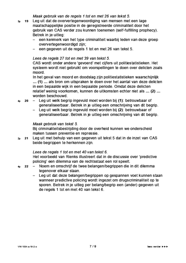 Opgaven examen VWO maatschappijwetenschappen 2019, tijdvak 2. Pagina 7