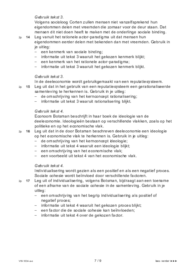 Opgaven examen VWO maatschappijwetenschappen 2021, tijdvak 1. Pagina 7