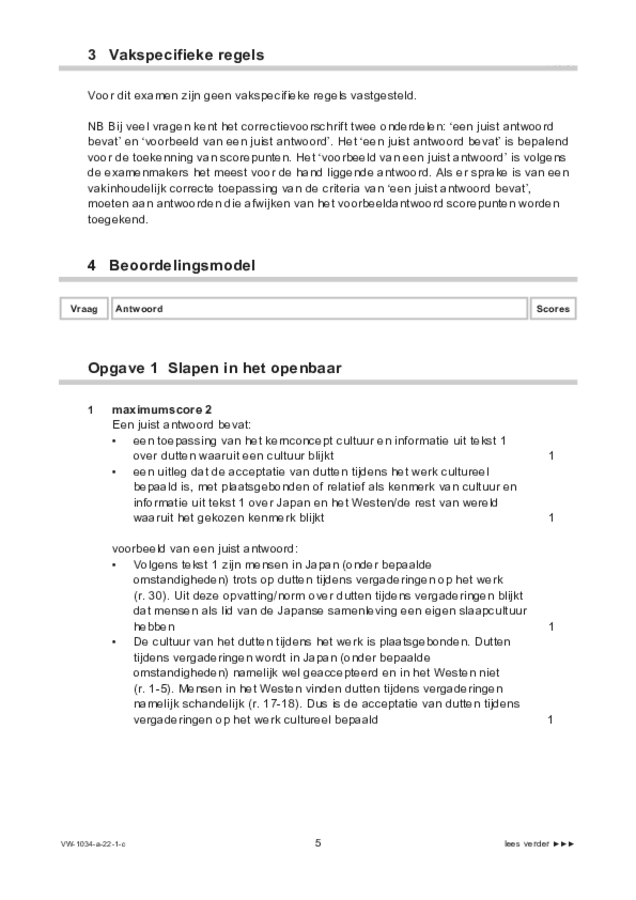 Correctievoorschrift examen VWO maatschappijwetenschappen 2022, tijdvak 1. Pagina 5