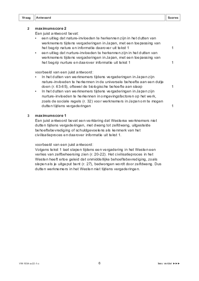 Correctievoorschrift examen VWO maatschappijwetenschappen 2022, tijdvak 1. Pagina 6