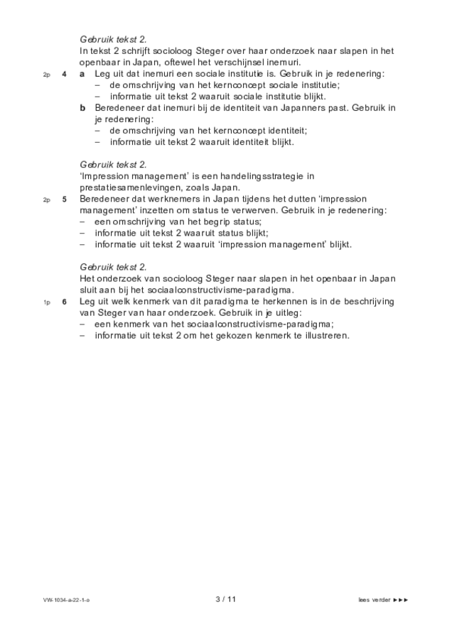 Opgaven examen VWO maatschappijwetenschappen 2022, tijdvak 1. Pagina 3