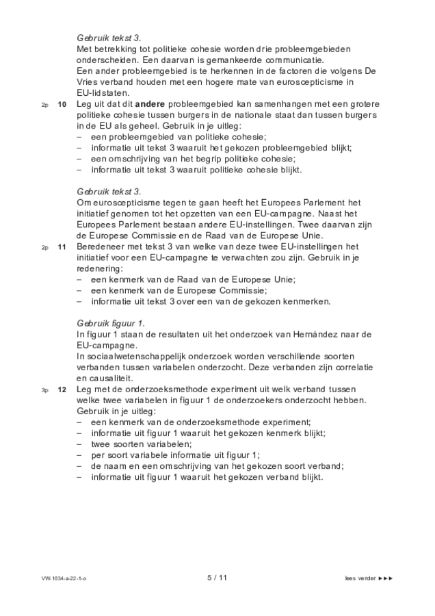 Opgaven examen VWO maatschappijwetenschappen 2022, tijdvak 1. Pagina 5