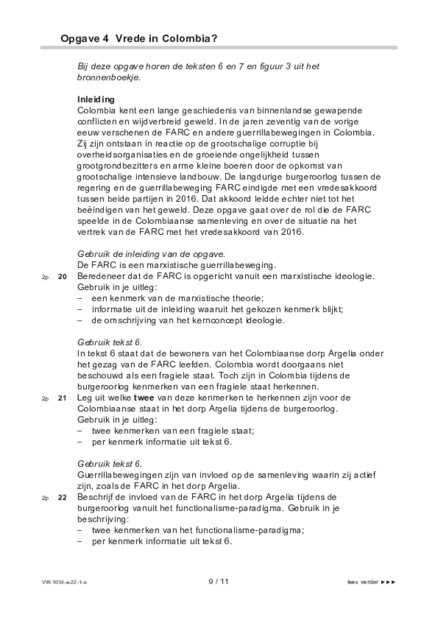 Opgaven examen VWO maatschappijwetenschappen 2022, tijdvak 1. Pagina 9